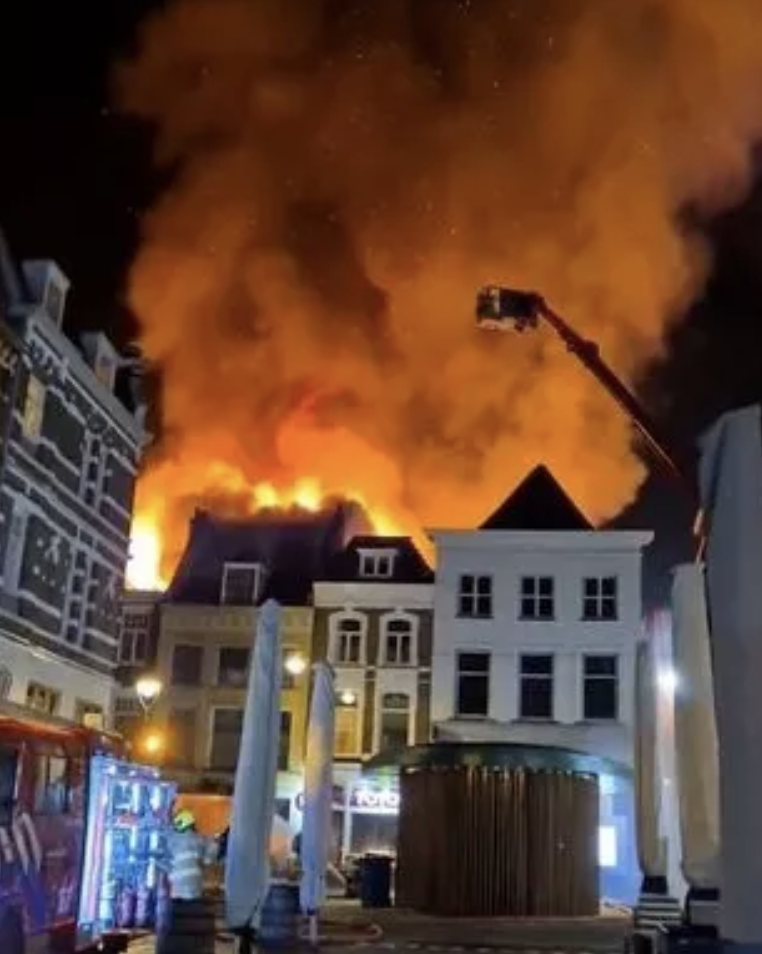 Fire at the Historic Centre of Arnhem (Netherlands)